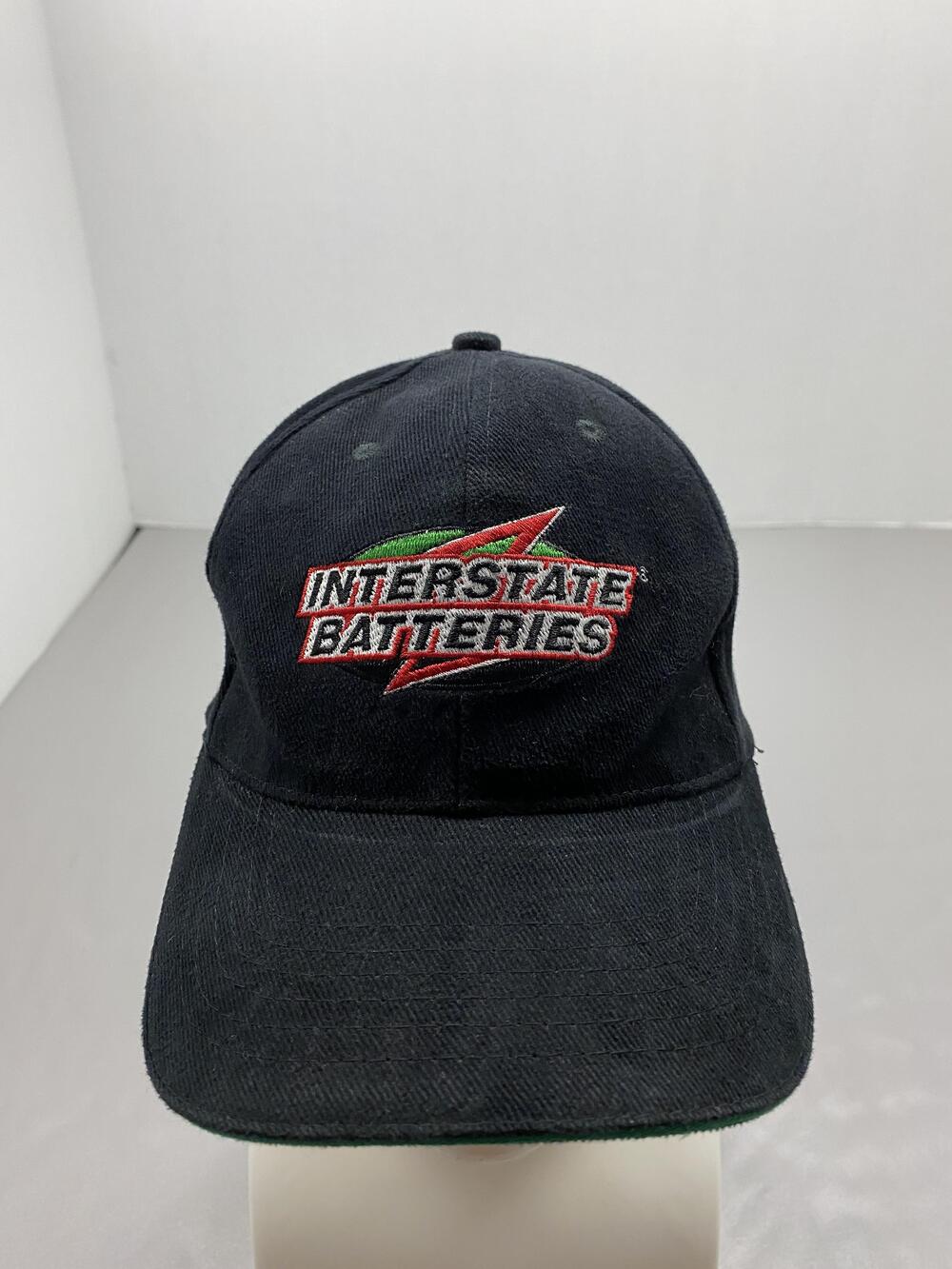 Interstate Batteries Hat Cap Strap Back One Size Black Twill Baseball Cap Mens